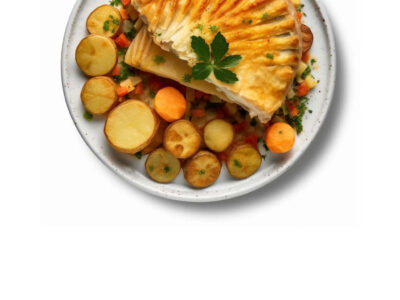 Moroccan-Style Fish and Potato Pie